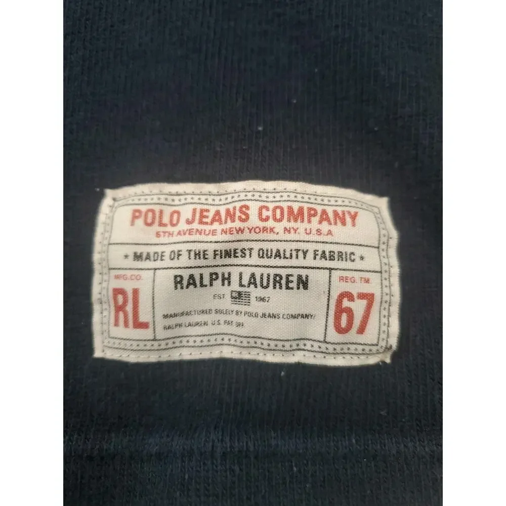 Vintage Polo Ralph Lauren Rugby Jersey Sweater Men’s XL V-Neck #67 Arm Patches